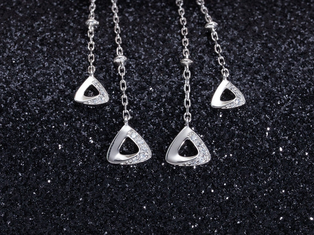 Bvlgari FIOREVER SILVER DIAMOND DROP EARRINGS