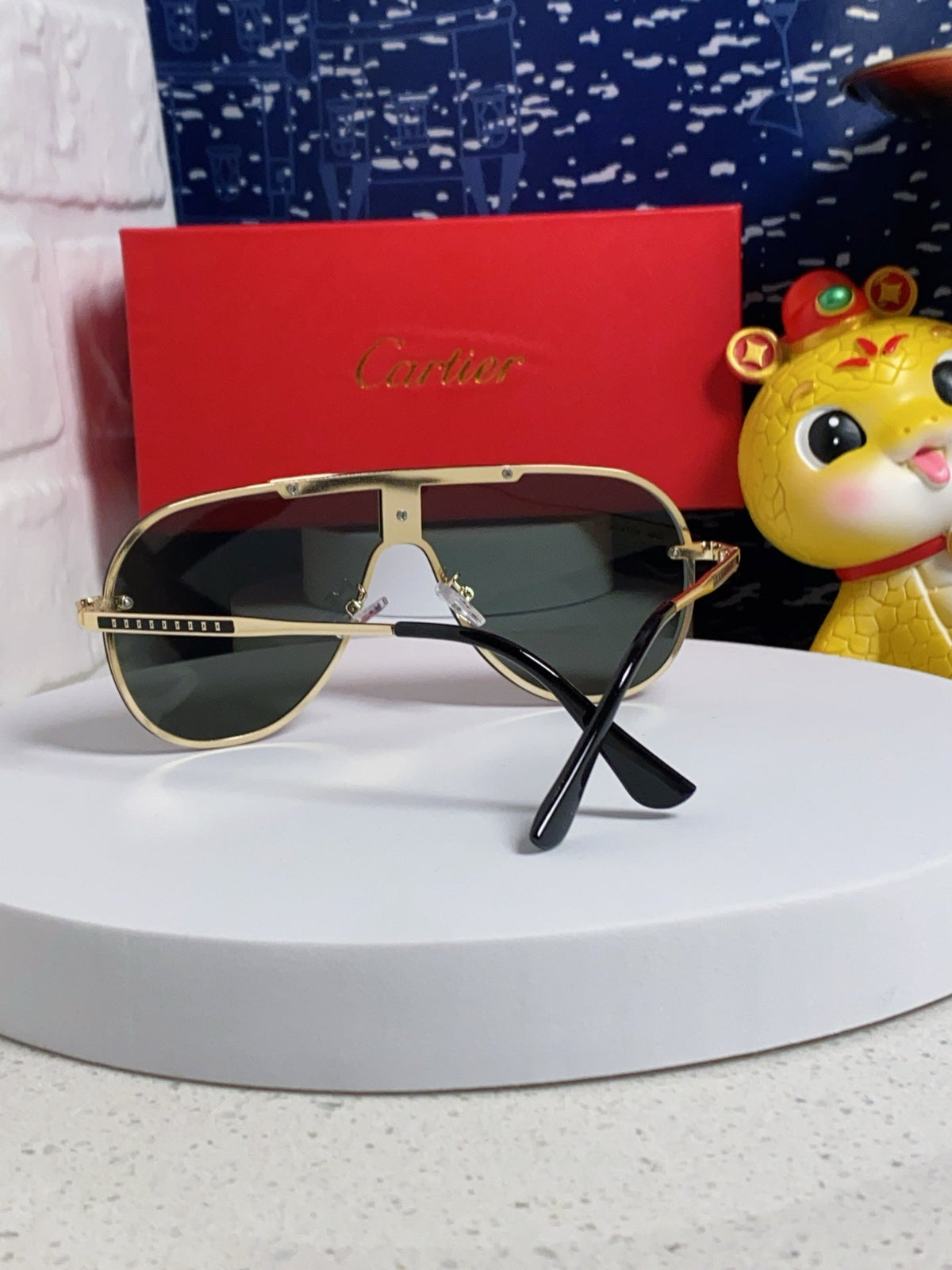 CARTIER SIGNATURE AVIATOR FRAME SUNGLASSES  563238 IN METAL