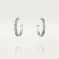 CARTIER LOVE DIAMOND SILVER HOOP EARRINGS